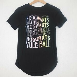 Harry Potter Junior 3/5 Hogwarts Yule Ball Black Graphic Tee Shirt Crew Neck